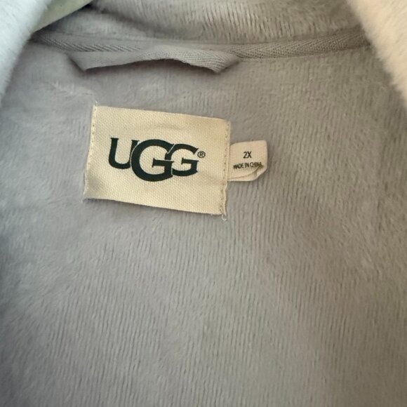 UGG Heather Duffield II Wrap Robe size 2X Grey Silver Heather gently used - Picture 5 of 8